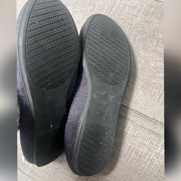 EUC RARE Retired Rothy's The Loafer US 10 Navy Heather Blue Luxury Ballet Flat - Picture 4 of 5